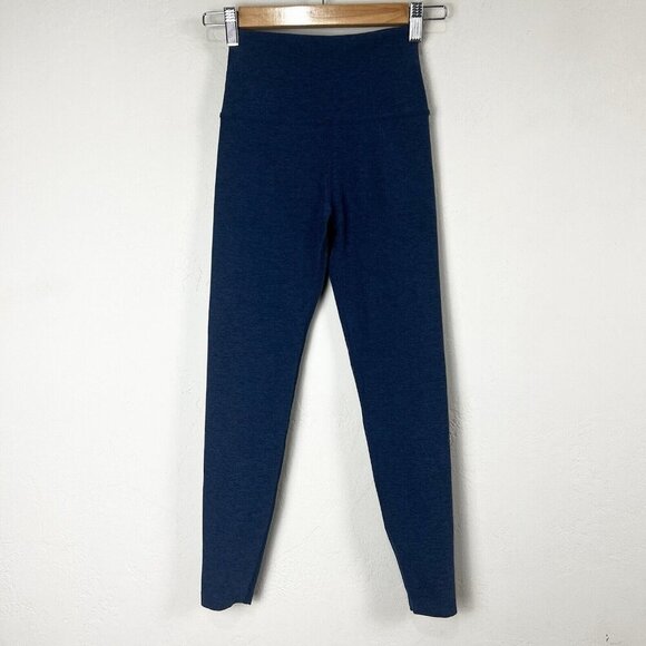 Beyond Yoga Leggings Size XS Blue Spacedye‎ High Rise Ankle Strap Stretch Pants - Picture 1 of 13